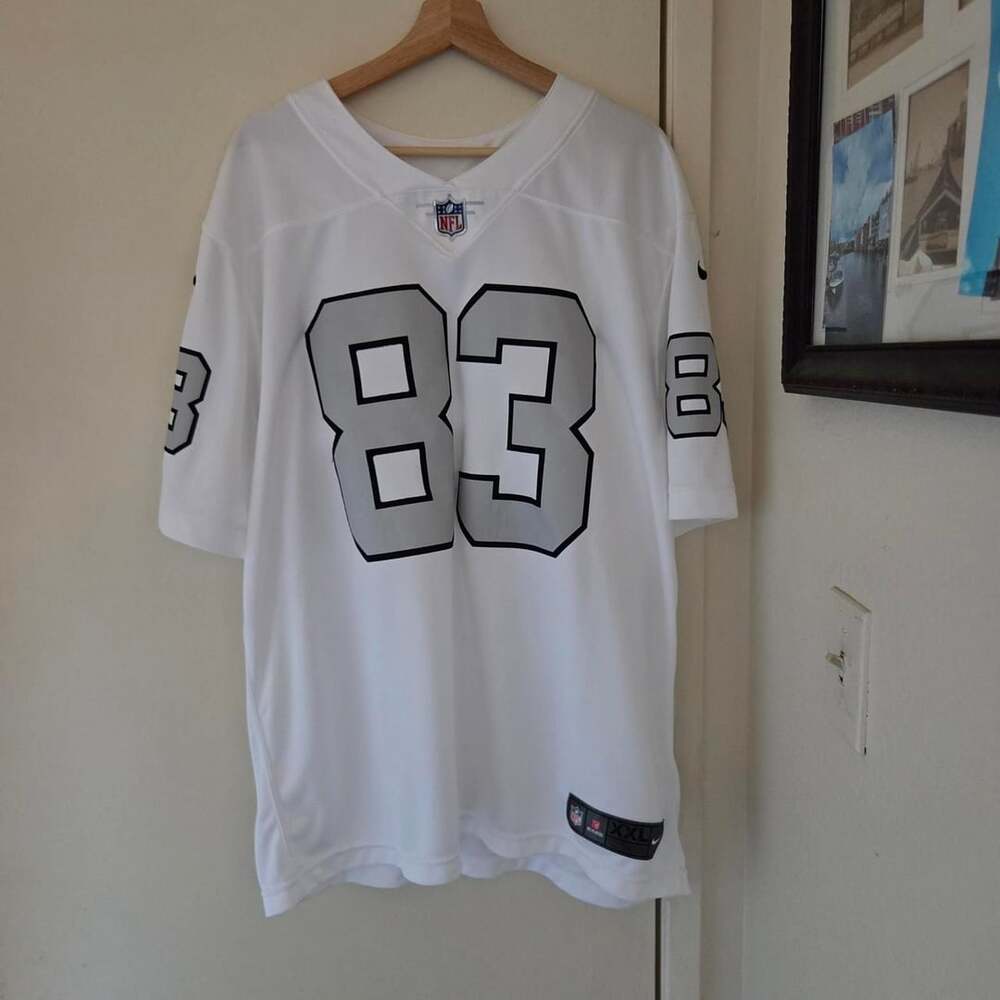 Nike NFL Raiders White Jersey Number 83